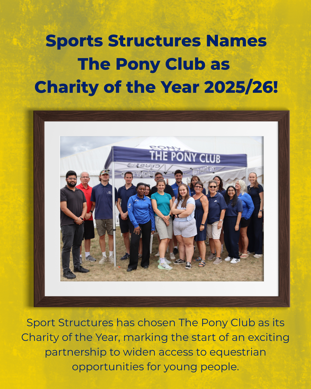 Sport Structures Announce The Pony Club as Charity of the Year