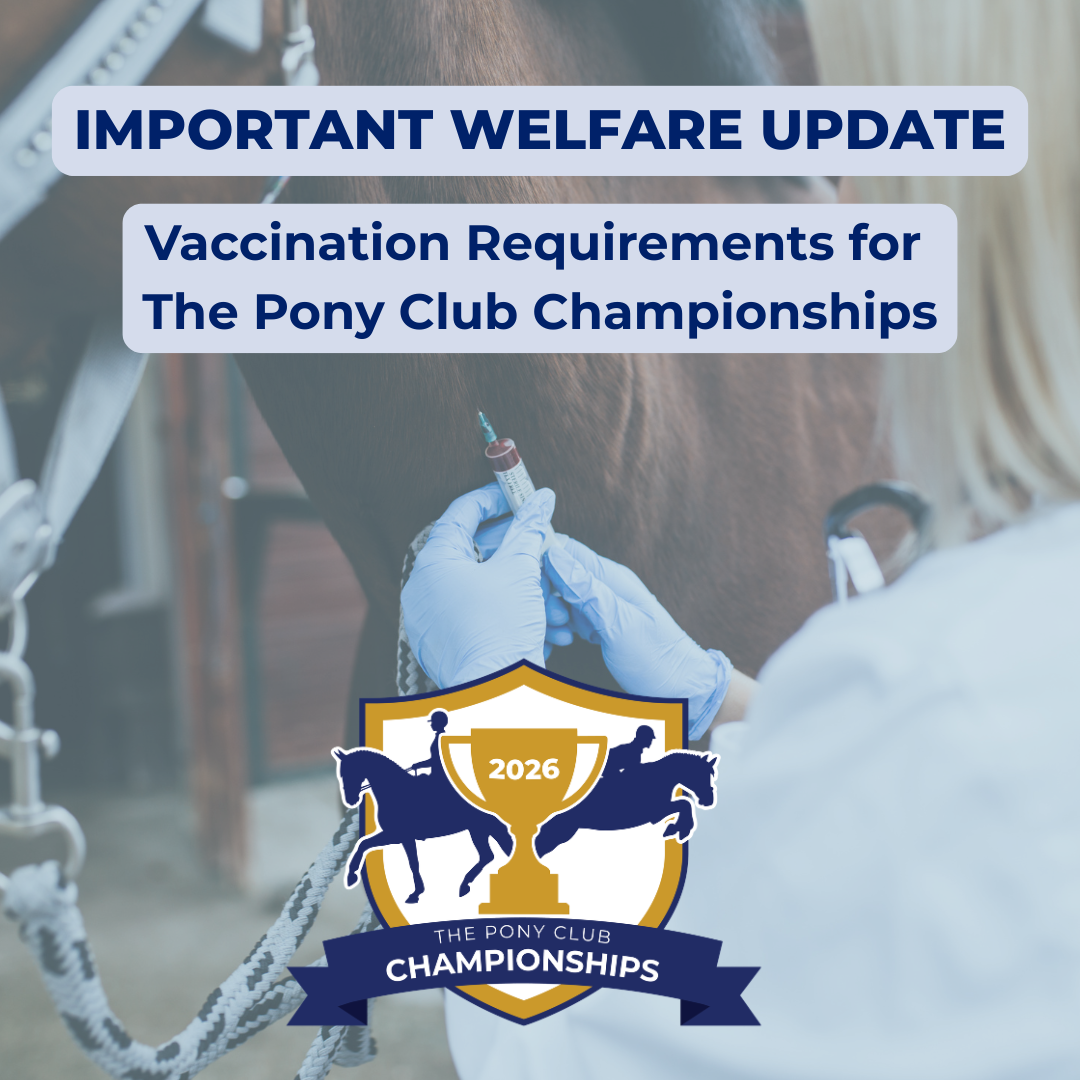 Equine Influenza Vaccination Requirement for The Pony Club Championships